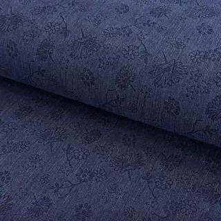 JEANS 9,5 OZ Embossed Flowers dark blue
