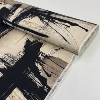 Linen viscose Swirls design A