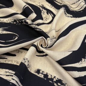 Linen viscose Swirls design B