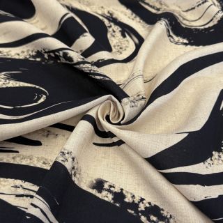 Linen viscose Swirls design B