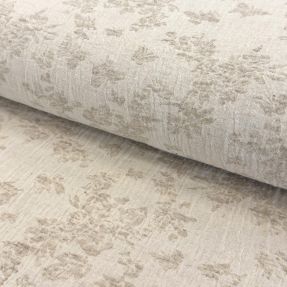 Cotton fabric with linen JACQUARD Buttercup flowers