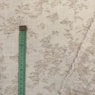 Cotton fabric with linen JACQUARD Buttercup flowers