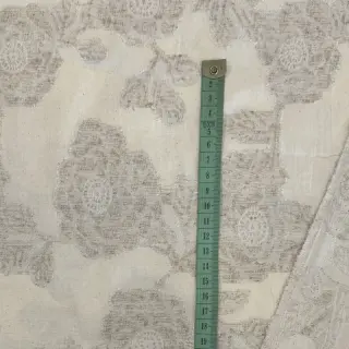 Cotton fabric with linen JACQUARD Peony flowers