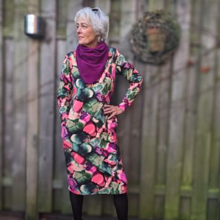 Sweat fabric Bright ink purple sage digital print
