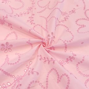 Cotton fabric VOILE Puffy light pink