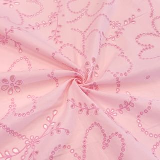 Cotton fabric VOILE Puffy light pink