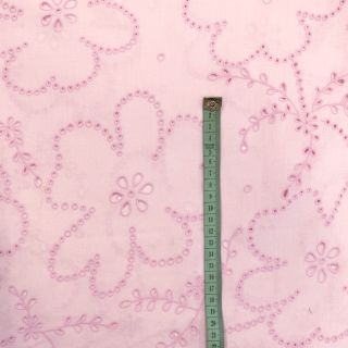 Cotton fabric VOILE Puffy light pink