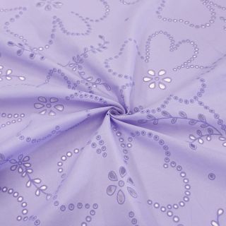 Cotton fabric VOILE Puffy purple
