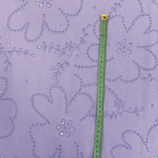 Cotton fabric VOILE Puffy purple