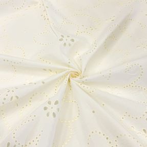 Cotton fabric VOILE Puffy off white