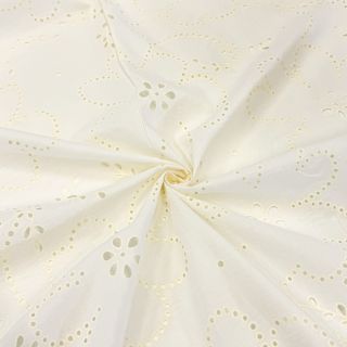 Cotton fabric VOILE Puffy off white