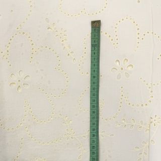 Cotton fabric VOILE Puffy off white