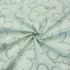 Cotton fabric VOILE Puffy mint
