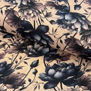 Double gauze/muslin Dreamy flowers design B digital print