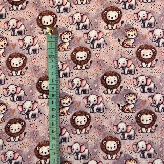 Double gauze/muslin Safari buddys design A digital print