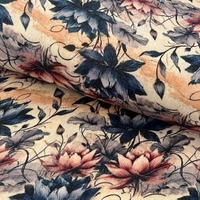 Double gauze/muslin Dreamy flowers design E digital print