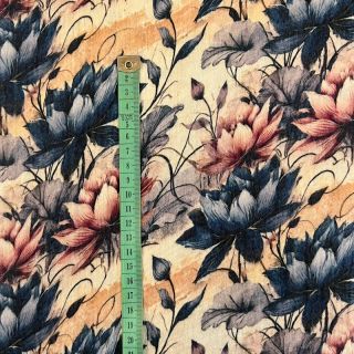 Double gauze/muslin Dreamy flowers design E digital print