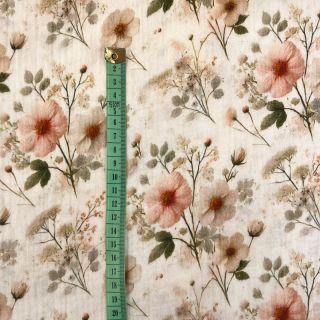 Double gauze/muslin Stylish flowers design A digital print