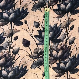 Double gauze/muslin Dreamy flowers design A digital print