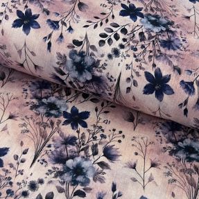 Double gauze/muslin Stylish flowers design B digital print