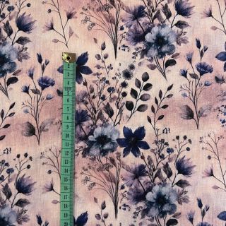 Double gauze/muslin Stylish flowers design B digital print