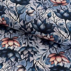 Double gauze/muslin Dreamy flowers design C digital print