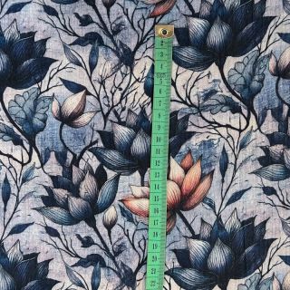 Double gauze/muslin Dreamy flowers design C digital print