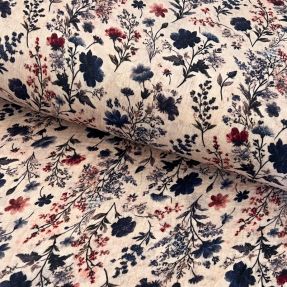 Double gauze/muslin Flower sea design E digital print