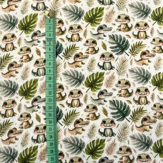 Double gauze/muslin Safari buddys design B digital print