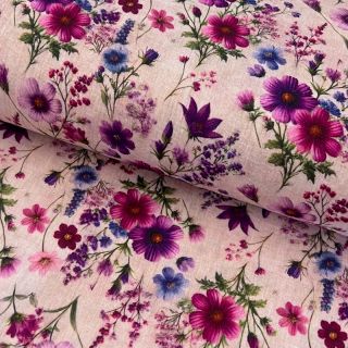 Double gauze/muslin Flower sea design D digital print