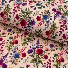 Double gauze/muslin Flower sea design A digital print