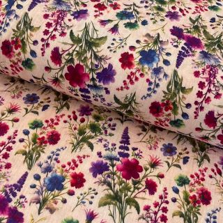 Double gauze/muslin Flower sea design A digital print