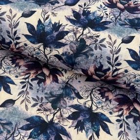 Double gauze/muslin Dreamy flowers design D digital print