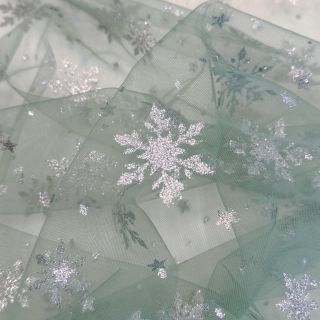 Tulle netting Crystal old green