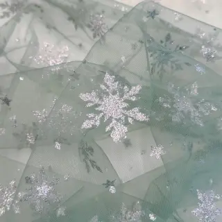 Tulle netting Crystal old green