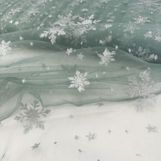 Tulle netting Crystal old green