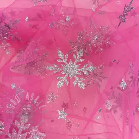 Tulle netting Crystal fuchsia