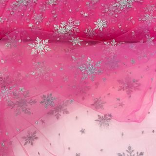 Tulle netting Crystal fuchsia