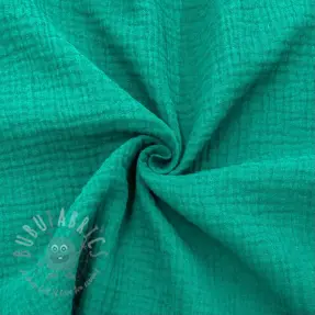 Double gauze/muslin dark teal