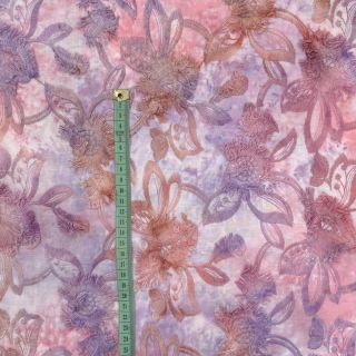 Cotton fabric TIE DYE EMBROIDERY Swingy design D