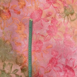 Cotton fabric TIE DYE EMBROIDERY Swingy design B