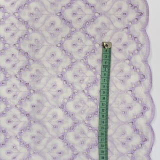 Cotton fabric EMBROIDERY Lilian purple