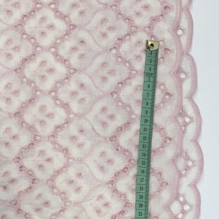 Cotton fabric EMBROIDERY Lilian rose