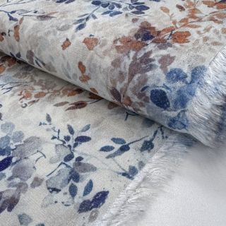 Viscose LUREX Fine leaves blue