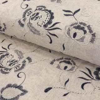 Linen viscose Lizzy BOUQUET naturels