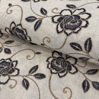 Linen viscose Lizzy FLORAL naturels