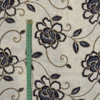 Linen viscose Lizzy FLORAL naturels