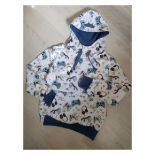 Sweat fabric Never stop playing white digital print