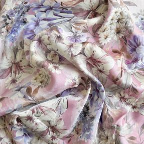 Viscose SHINIO Floral treasure pink