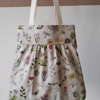 Decoration fabric Linenlook Spring Doodle Time